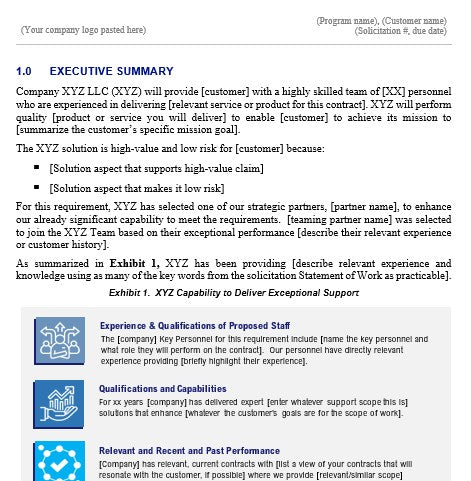 Executive Summary Template
