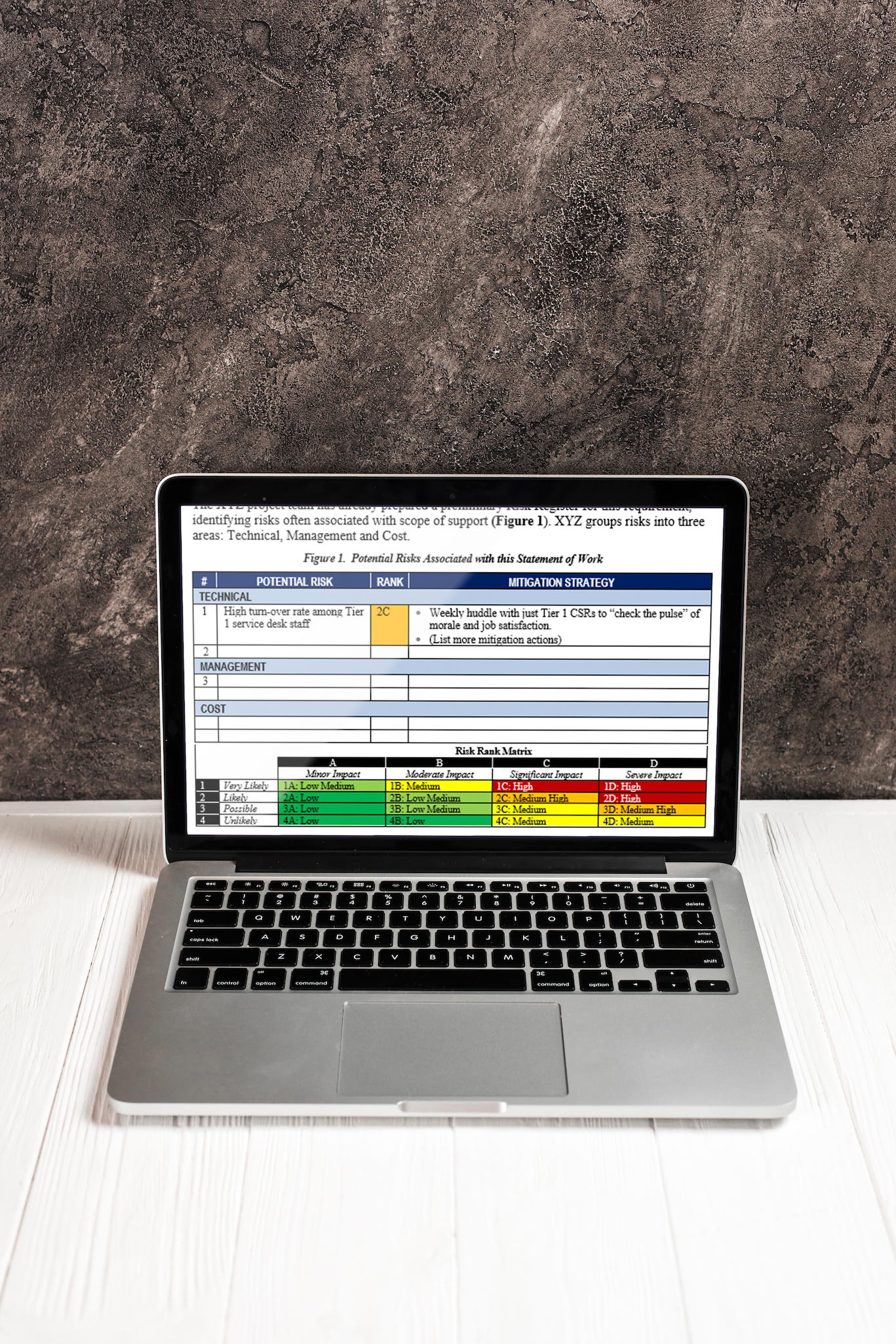 Risk Management Approach Template